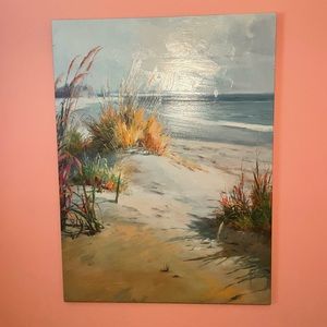 36x48 Canvas Beach Picture - smoke free home and in mint condition.